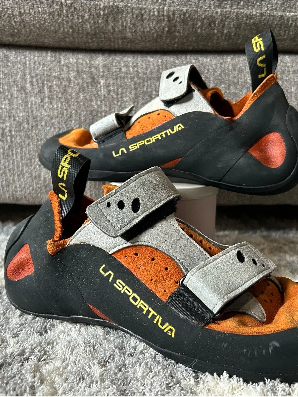 La Sportiva Jekyl VS Orange and Gray Climbing Shoes